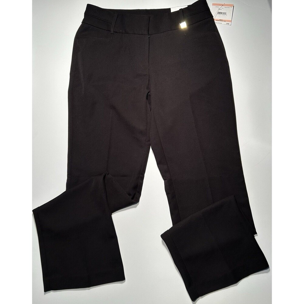 Anne Klein Women’s Black Trouser Pants Size 2 29X31 Stretch 9 Rise NWT
